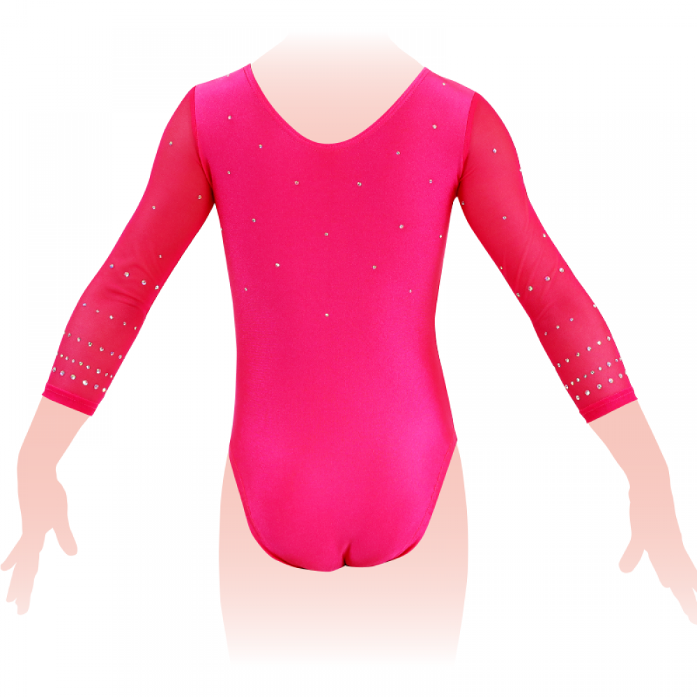 3688d (クリスタル7分袖レオタード)|新体操 女子|AIRMOVE - エアムーブ
