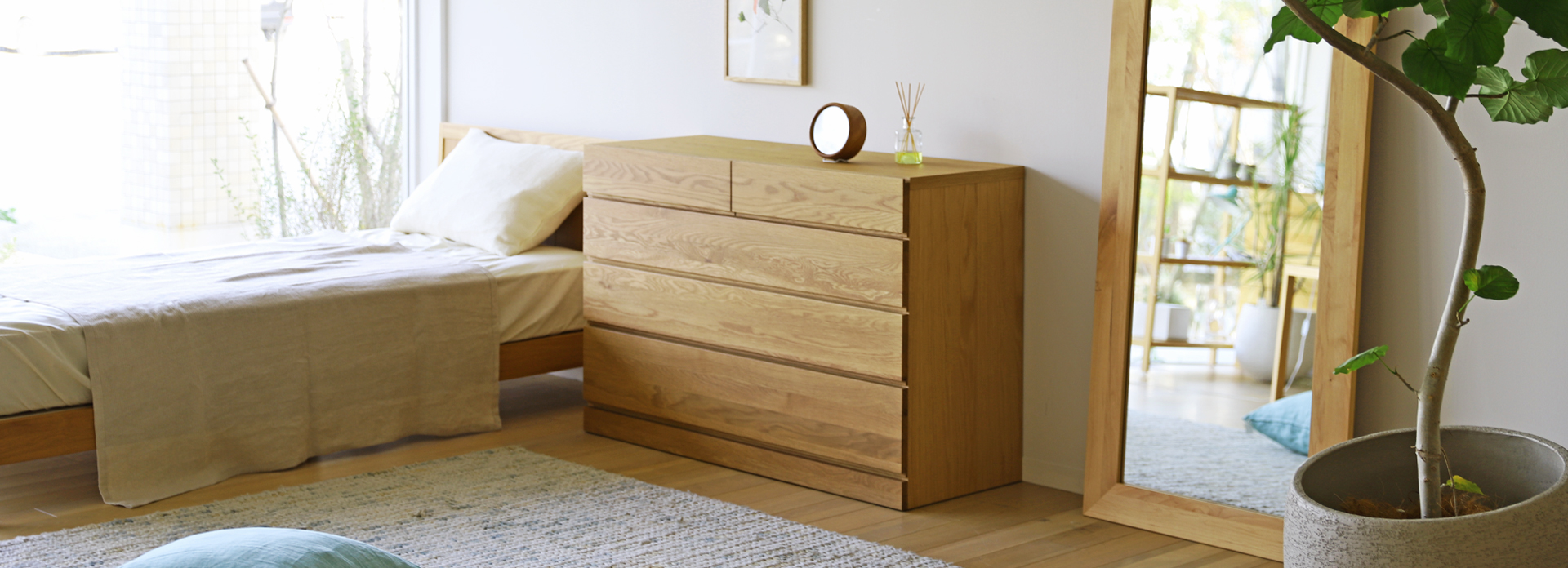 レッチェ 105ハイチェスト OAK(W105×D44.5×H117cm)税込￥168,000