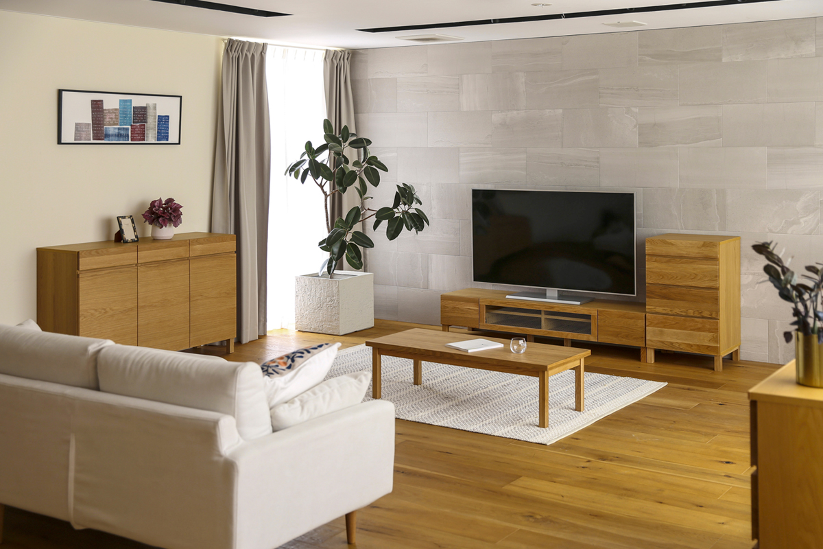 レッチェ 164TVボード OAK(W164×D44×H35cm)税込￥120,000 | 高野木工