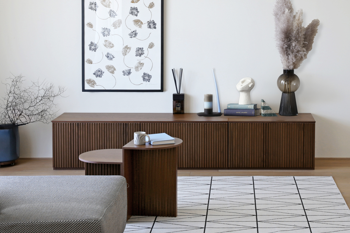 リブシリーズ H50サイドテーブル WALNUT (W40×D35×H50) 税込￥64,800