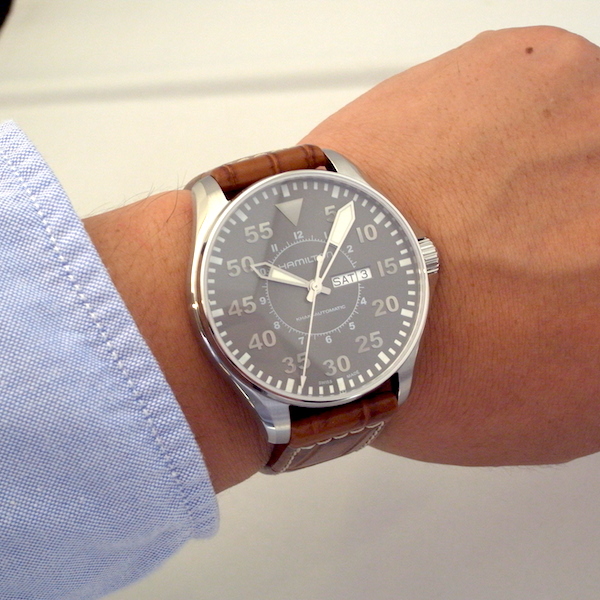 安心な国内正規品ハミルトン カーキ パイロット オート 46ミリ