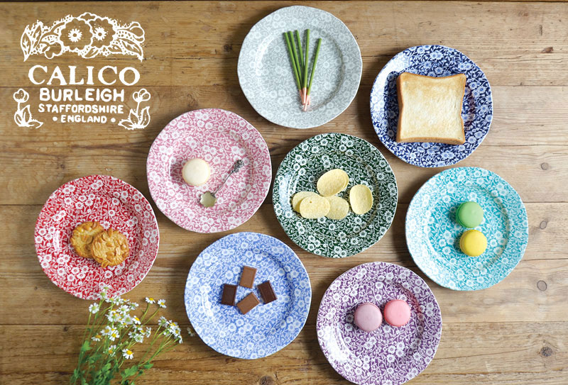 イギリス食器 Burleigh プラムキャリコ プレートM｜バーレイ正規輸入