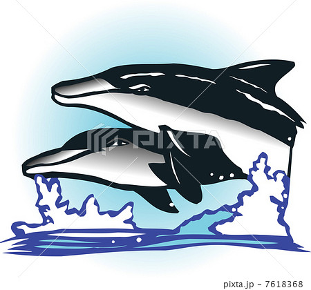 イルカのイラスト素材 [7618368] - PIXTA