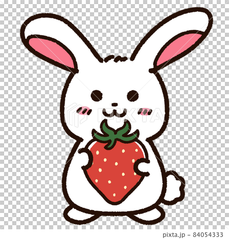 イチゴとかわいいウサギのイラスト素材 [84054333] - PIXTA