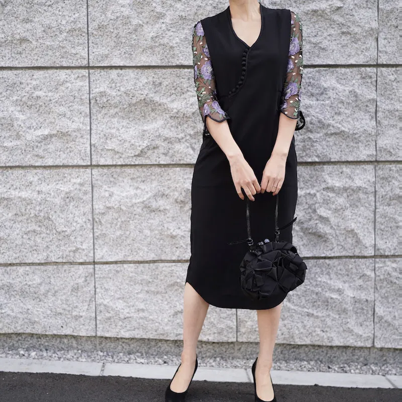 Mame Kurogouchi（マメ クロゴウチ） レーススリーブIラインドレス