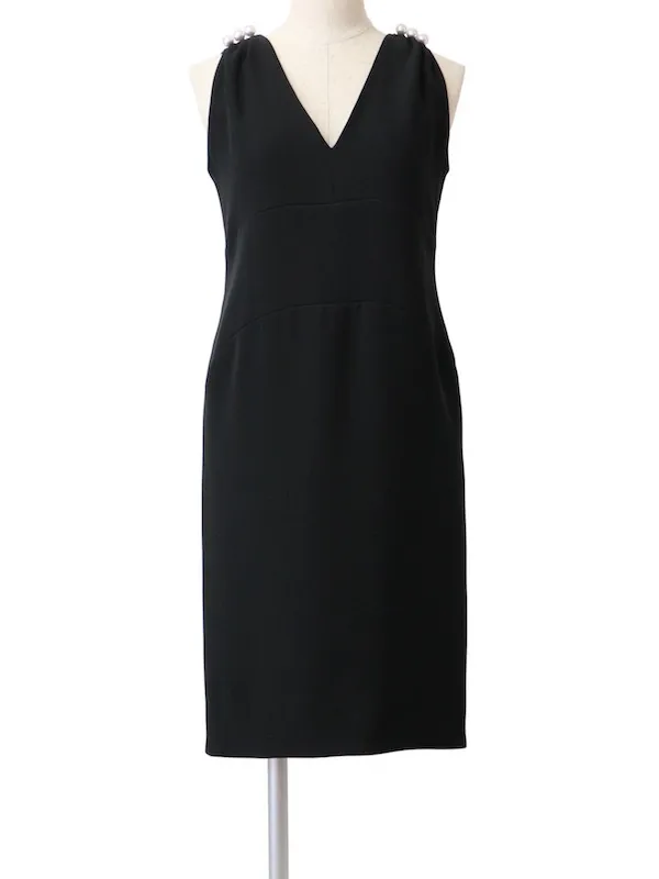 YOKO CHAN（ヨーコチャン） ショルダーパールドレス（ブラック/サイズ