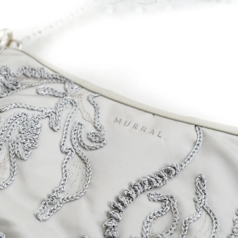 MURRAL（ミューラル） Sea pea embroidered bag（ライトグレー
