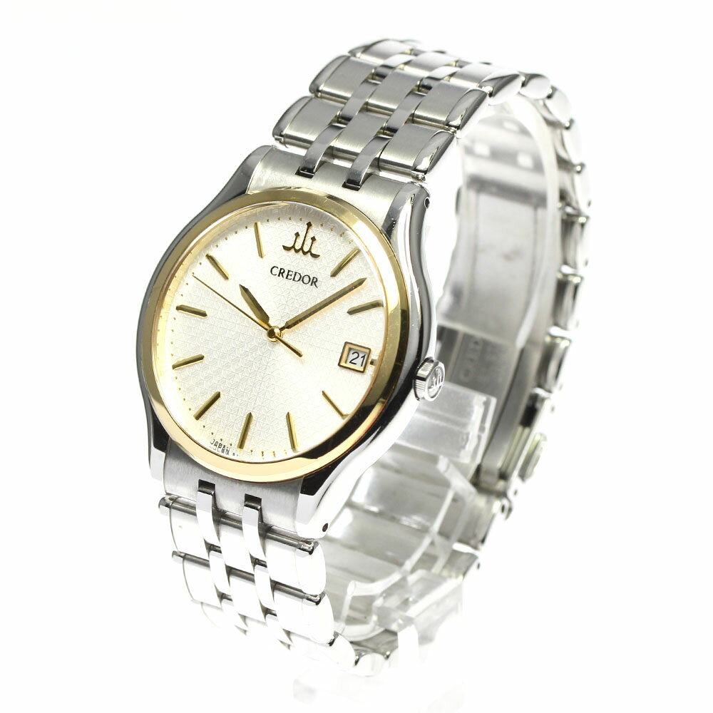 Seiko Watch GCAZ054/8J86-7A00 Credor Signo Cloisonné Dial Date