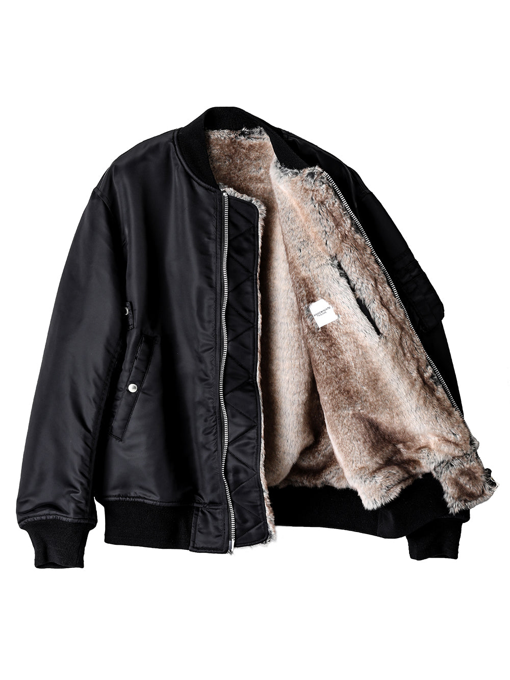 sj.0034AW25-black x gray フォーファーライニングフライトジャケット