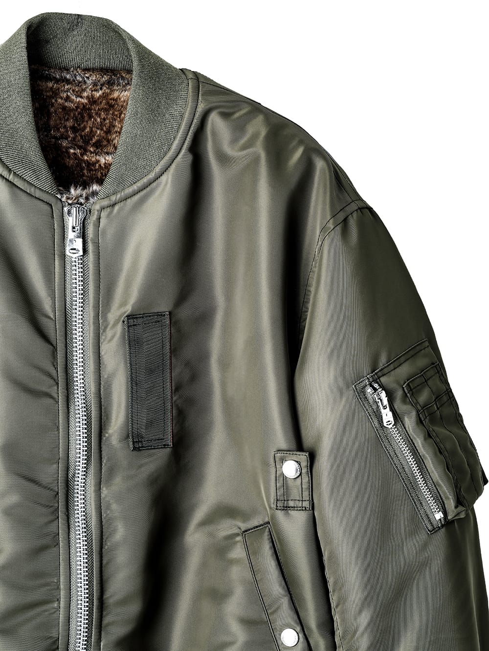 sj.0034AW25-olive x beige フォーファーライニングフライトジャケット