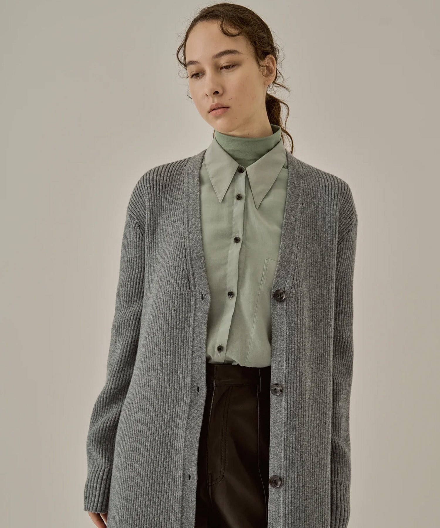 Margo long knit cardigan(1 GREY): AKIRANAKA: WOMENS｜THE TOKYO