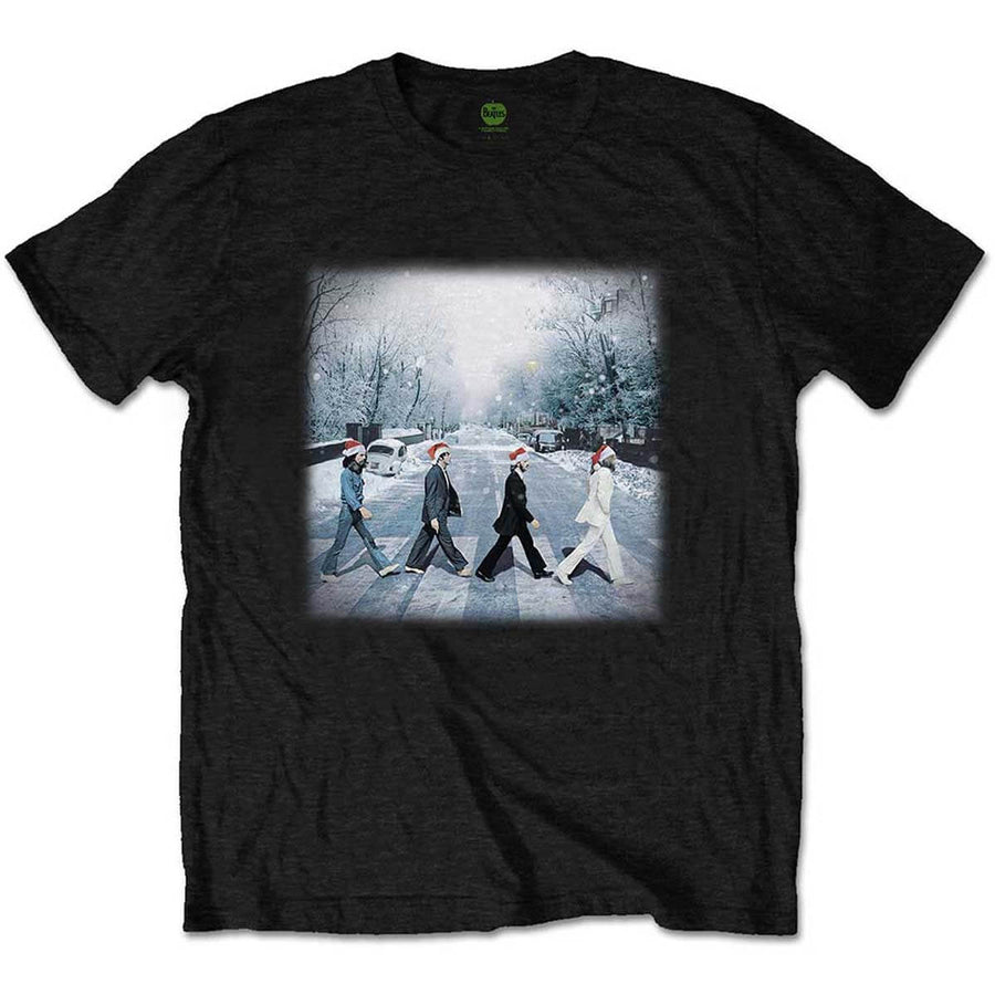 ビートルズ Tシャツ 「アビイ・ロード - クリスマス」黒 BEATLES