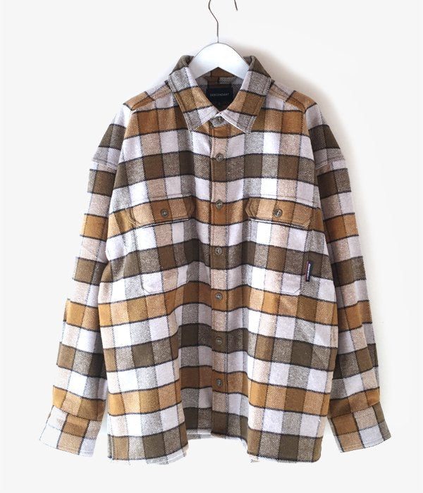 DESCENDANT/VANING CHECK LS SHIRT (BROWN)