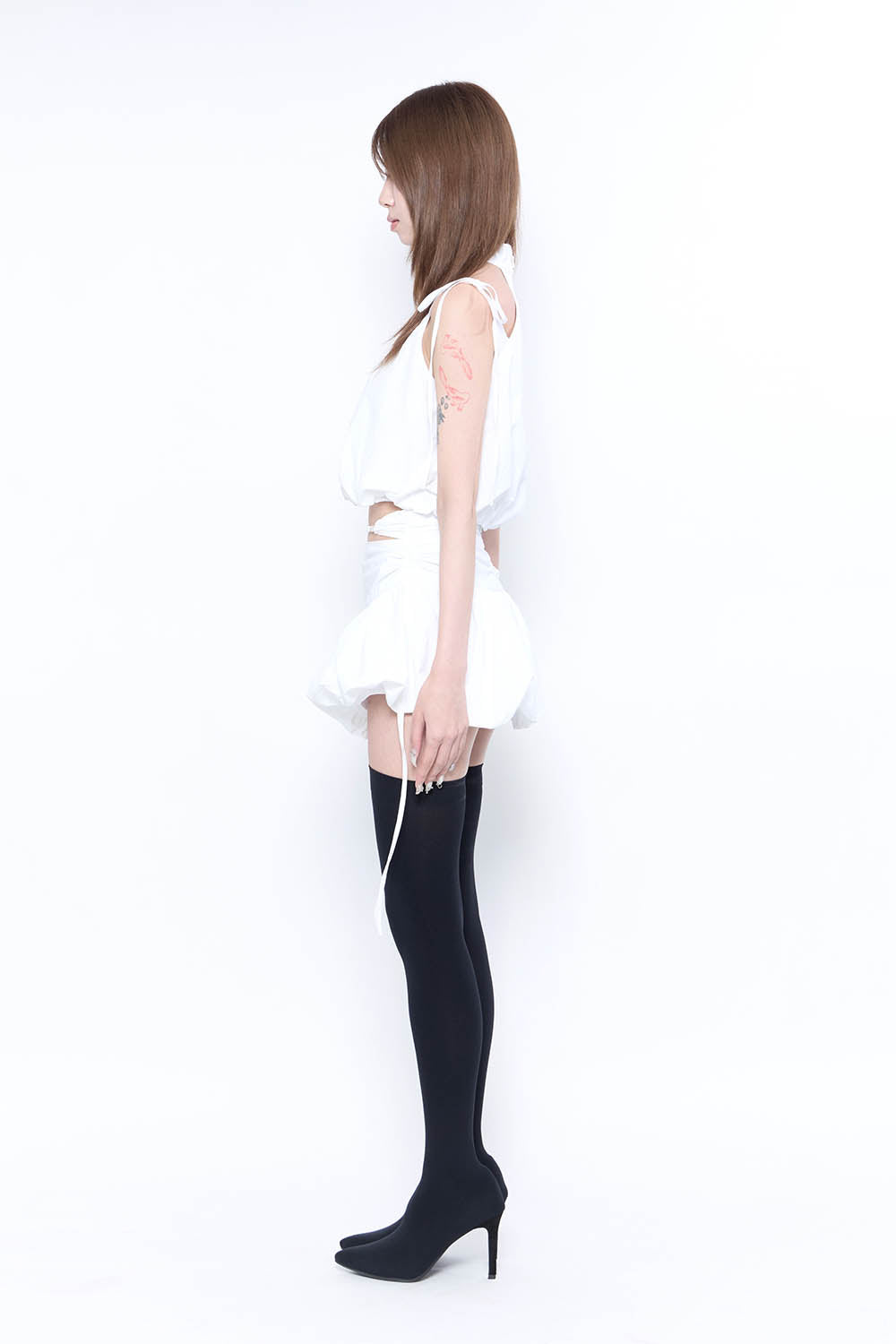 THEREDTHREAD】S strap balloon skirt