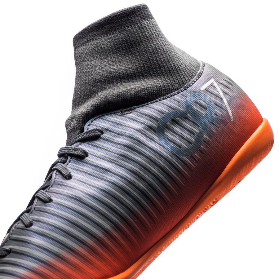 Nike MercurialX Victory VI DF CR7 Chapter 4 IC - Cool Grey/Orange Kids