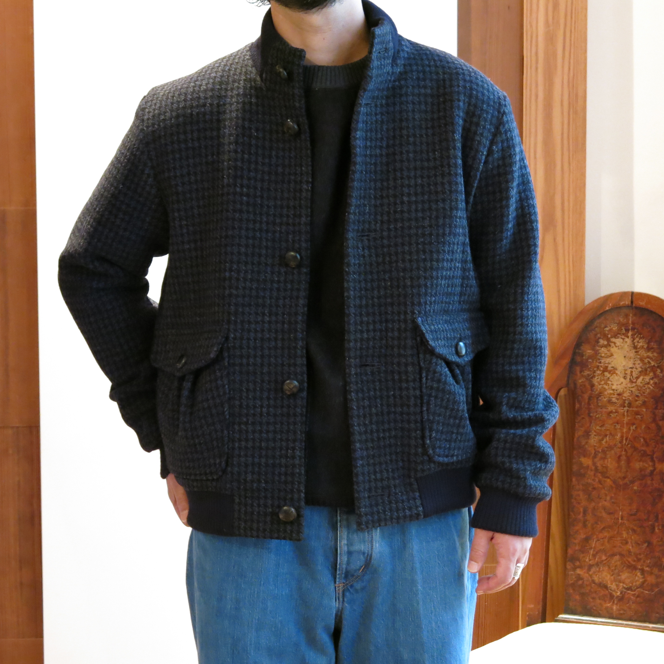 FRANK LEDER / DOGTOOTH WOOL BLOUSON | TIBETAN MARKET