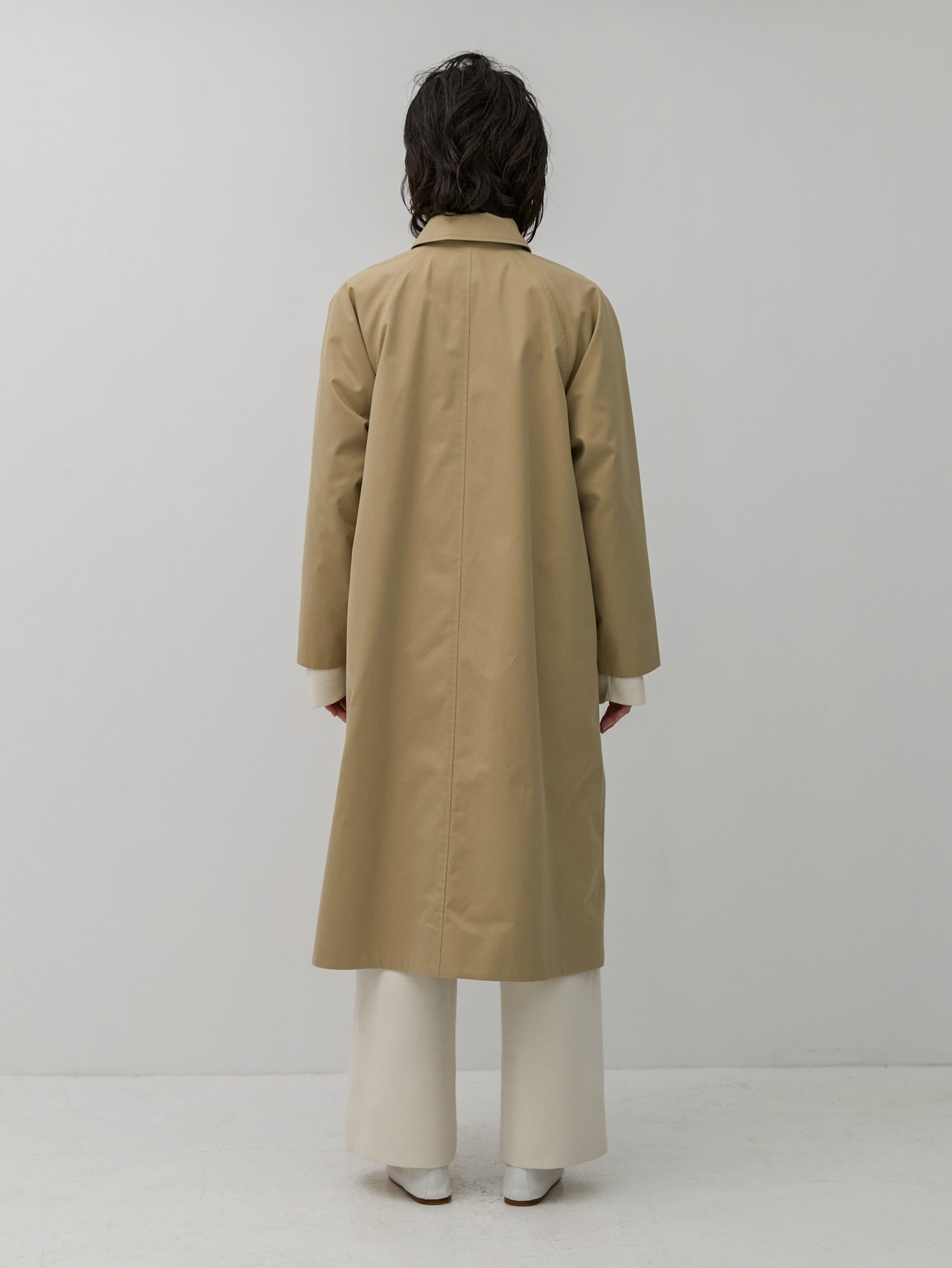 ファーライナー付キステンカラーロングコート/TBDA-042