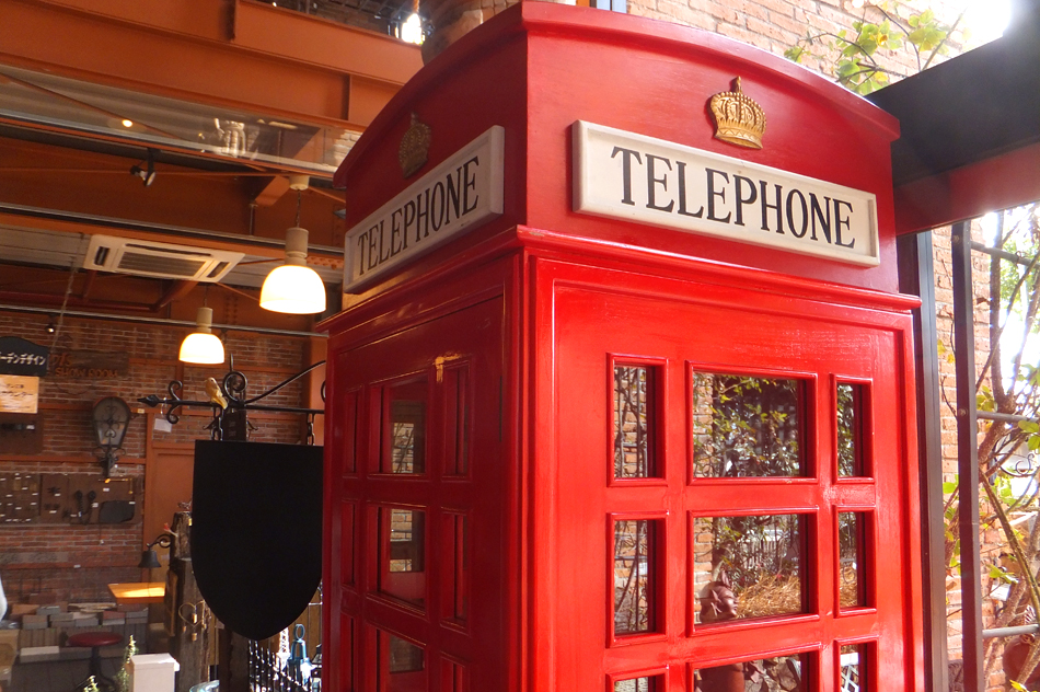 ロンドン テレフォンブース 電話ボックス 棚 キャビネット ロンドン