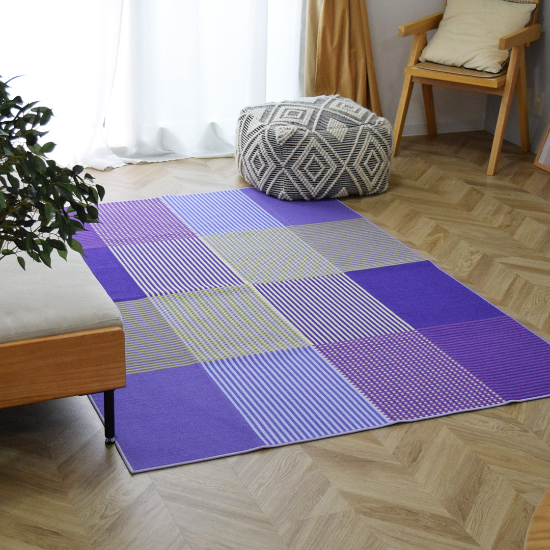 アートラグ TOCORU Series”Colors” ループ パープル– ラグとインテリア