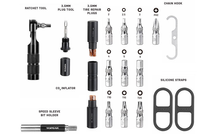 自転車携帯工具セット｜トピーク - RATCHET 'N ROLL ELITE