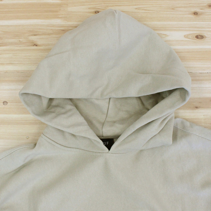 HUF ハフ ロゴアップリケ フードデッド フリース スウェットパーカー