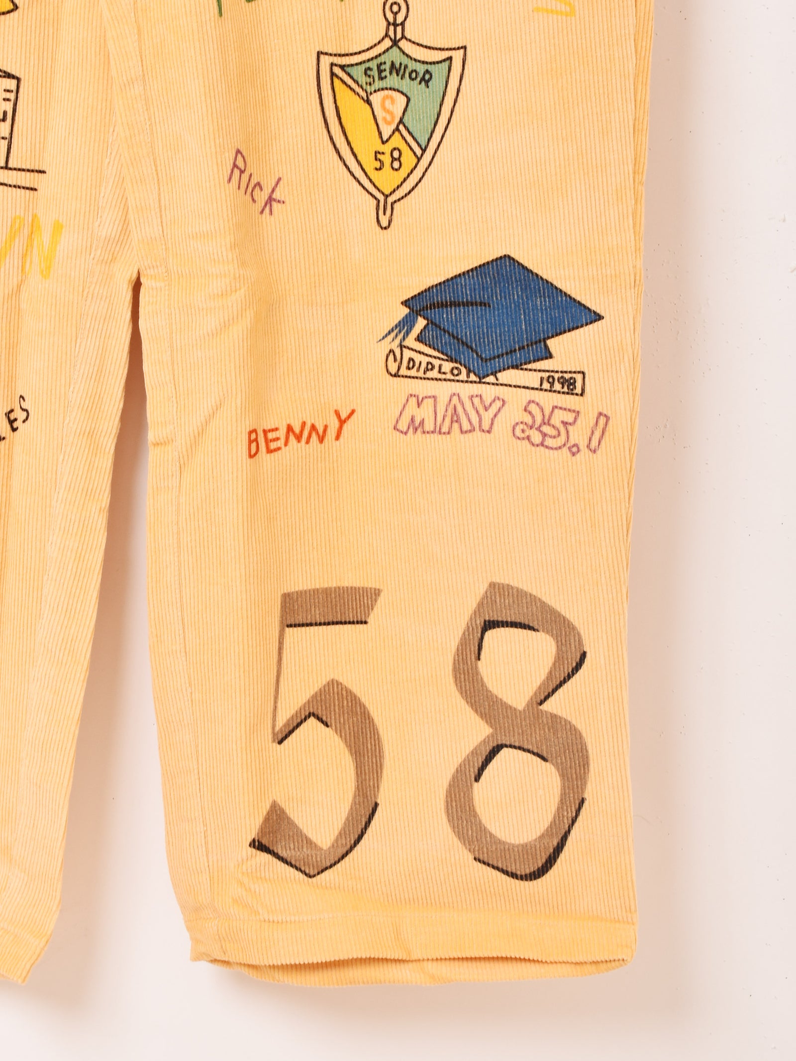 2色展開】Backers メモリアルペイントデザイン コーデュロイパンツ