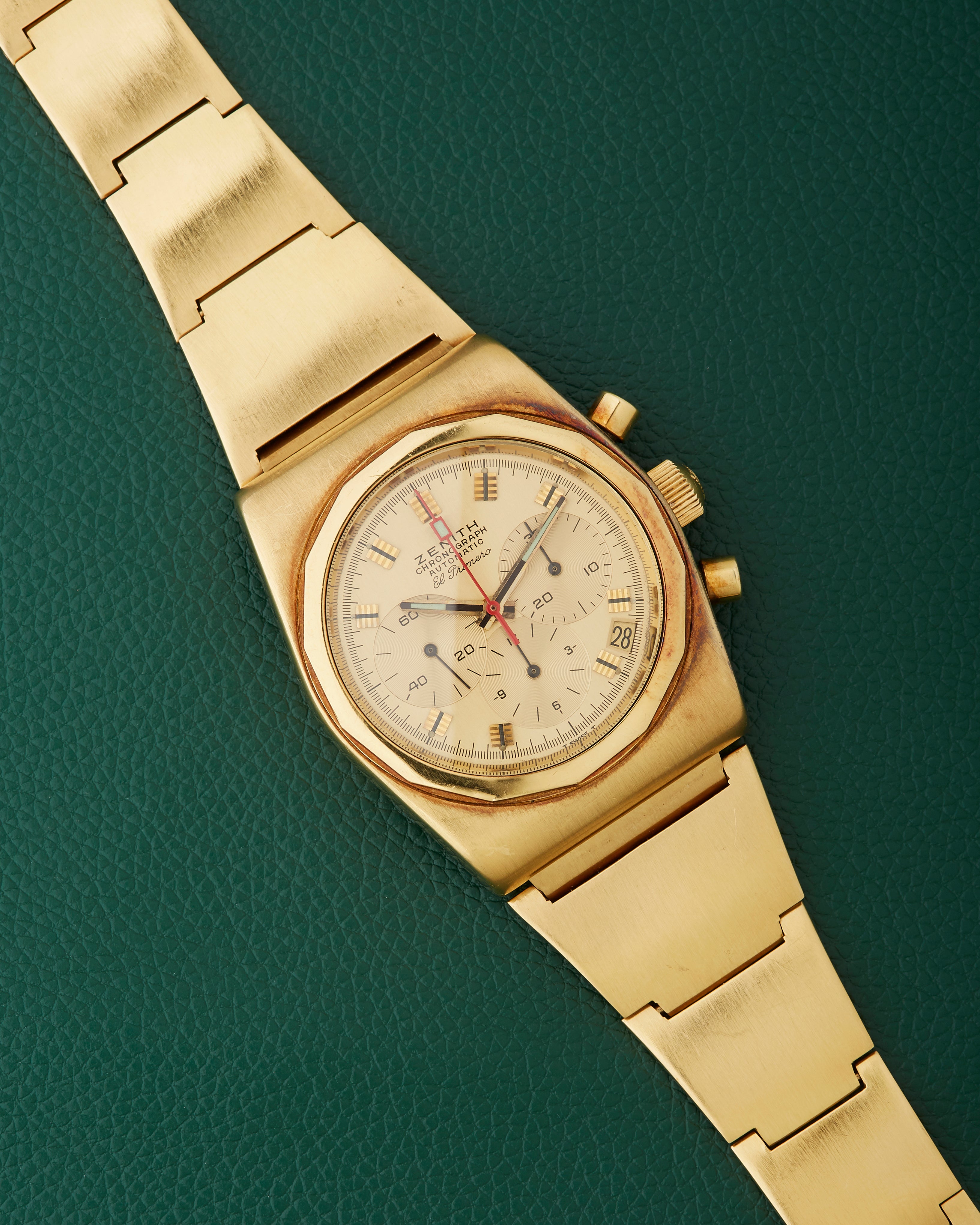 Zenith El Primero G7813 Lobster Bracelet 18k Gold – Tortoise Watches