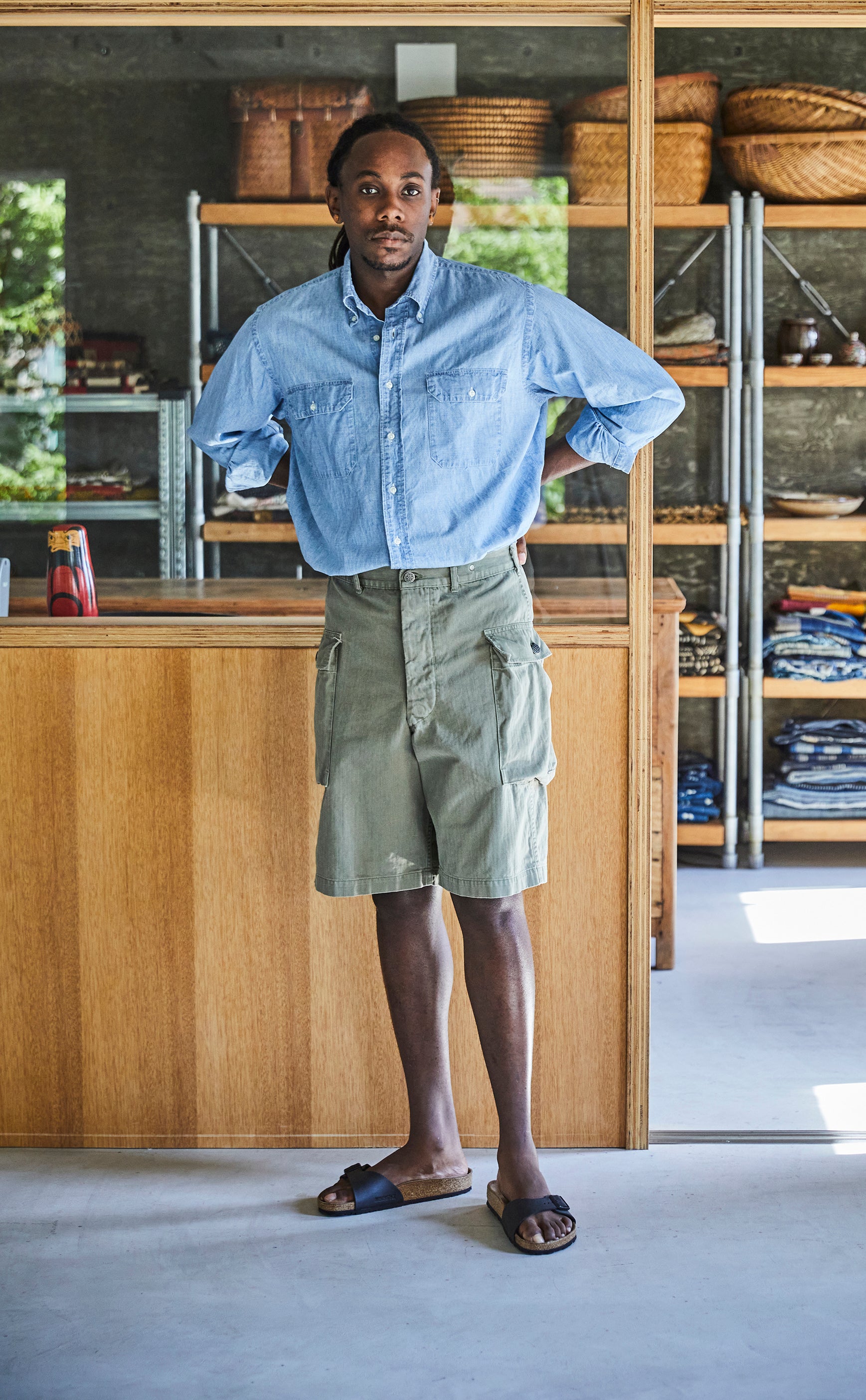 orSlow U.S ARMY 2 POCKET CARGO SHORTS - Army Green – Totem Brand Co.