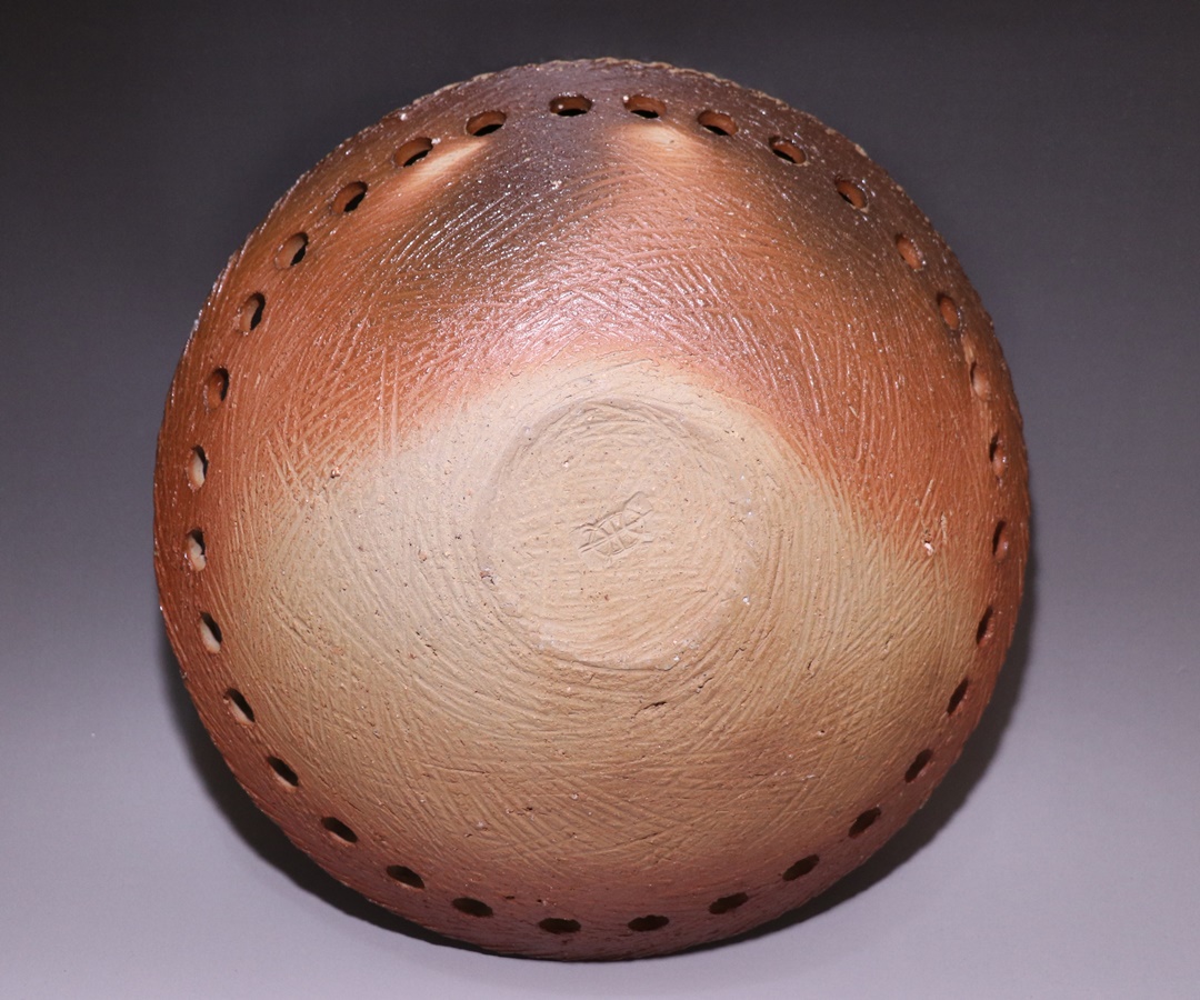 末廣 学 作 「備前透かし鉢」 ～備前焼専門卸小売店 川口陶楽苑～