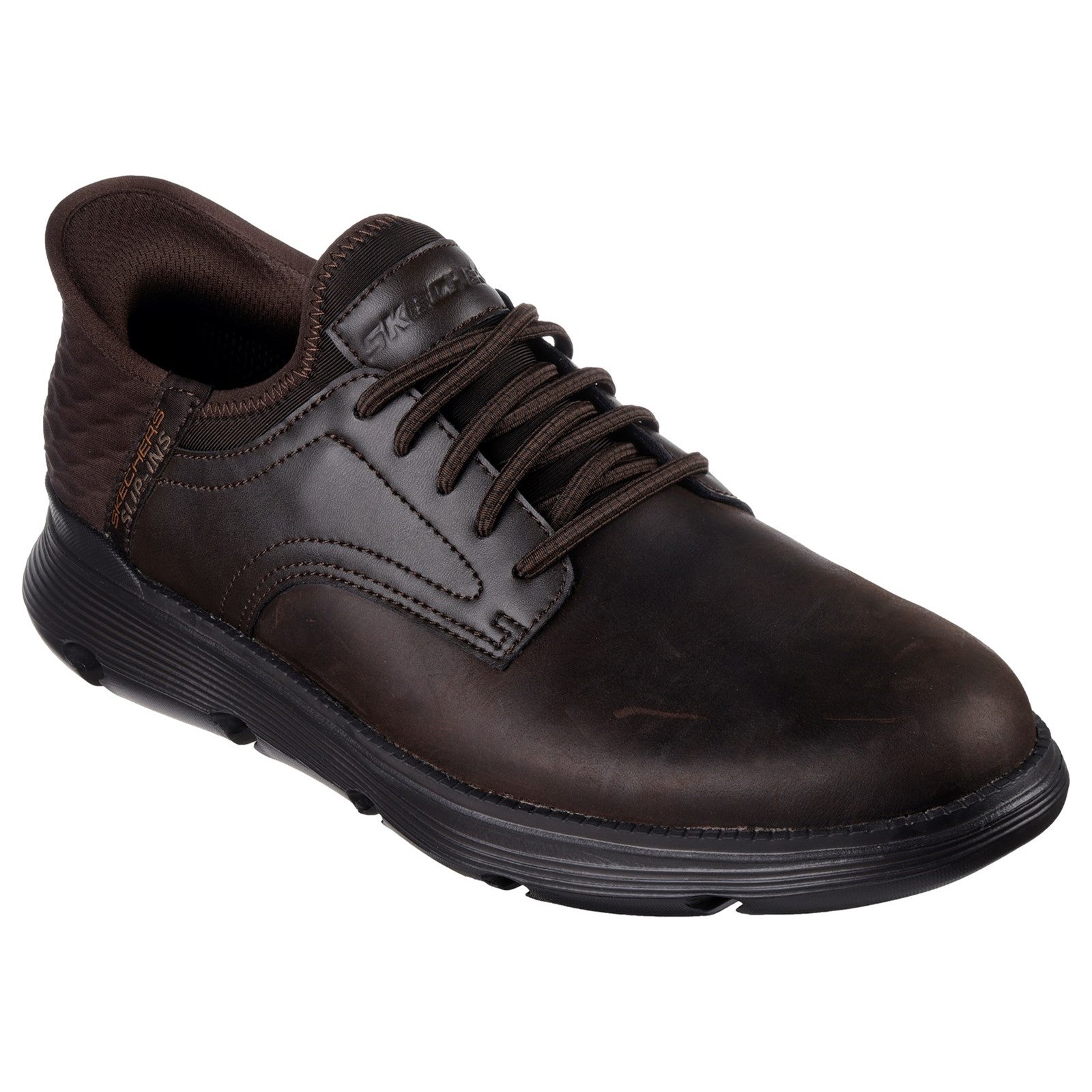 Skechers Mens Garza - Gervin 205046-CHOC Chocolate Lace Up Shoe