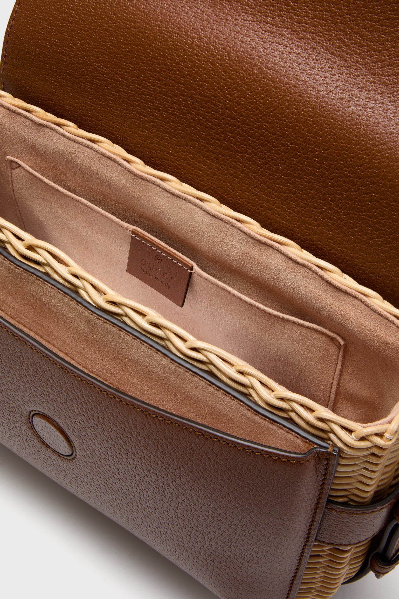 Gucci Wicker and Leather Crossbody Bag | Tuckernuck Archive Collection