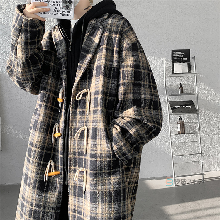 楽天市場】コート ダッフルコート メンズ チェスターコート チェック柄