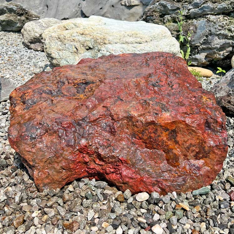 楽天市場】庭石 赤石 津軽錦石 陸奥 錦石 青森 景石 自然石 青森県産