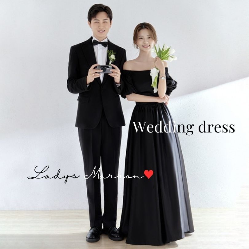 楽天市場】ウエディングドレス ウェディングドレス 黒 前撮りドレス