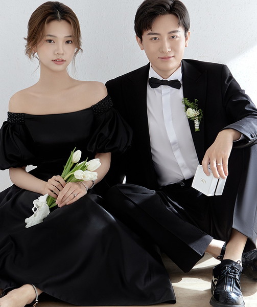 楽天市場】ウエディングドレス ウェディングドレス 黒 前撮りドレス