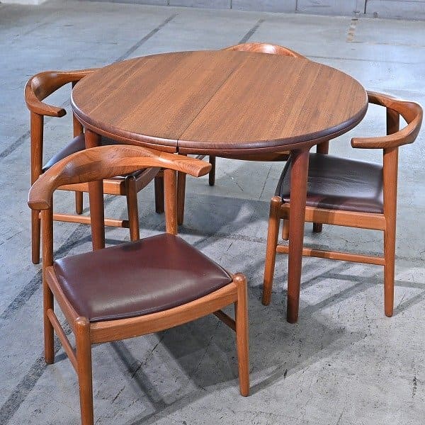 楽天市場】青林製作所 ダイニング5点セット チーク材 無垢 伸長式