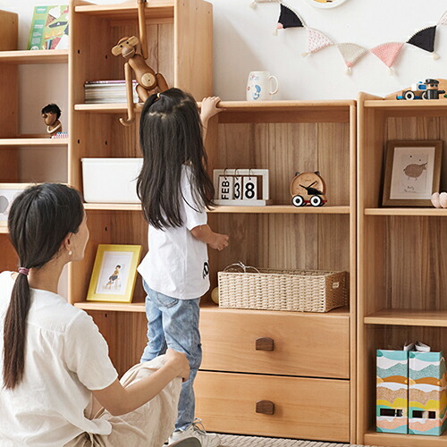 楽天市場】本棚 キャビネット 無垢材 ブナ材 木製 収納棚 ディスプレイ