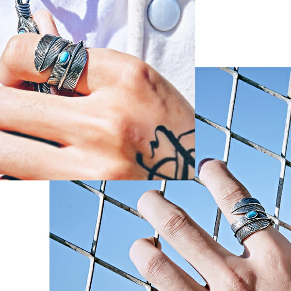 楽天市場】ターコイズフェザーステンレスリング（ZRO003）サイズ/15号