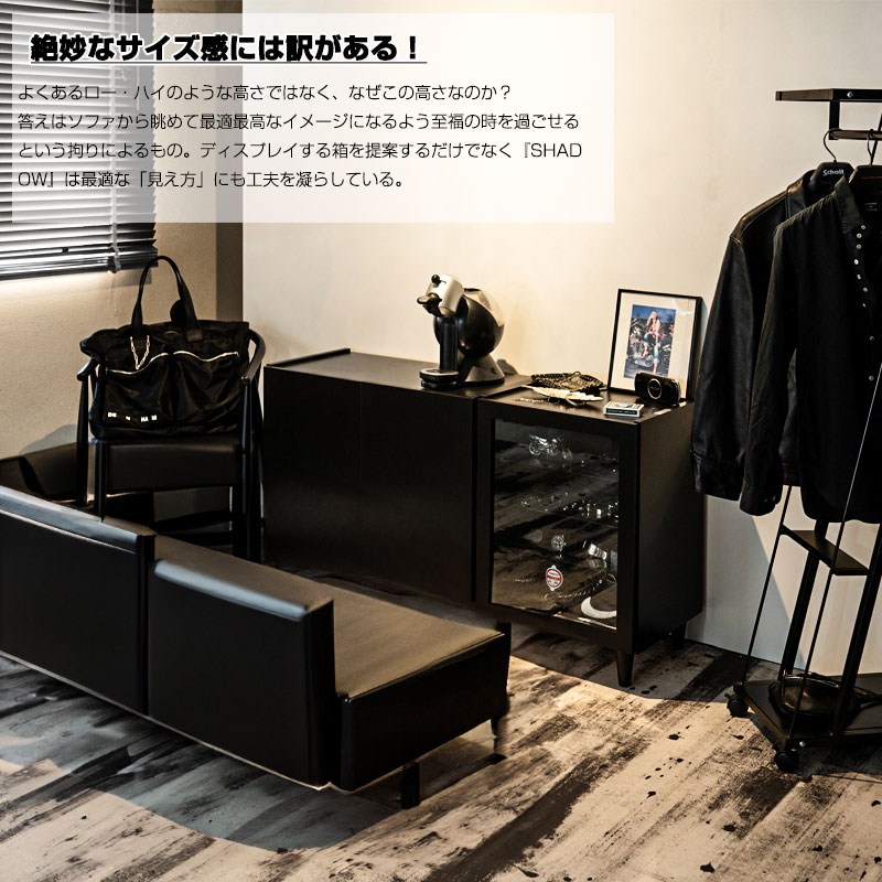 楽天市場】【SHOWCASE-shadow】ブラックコレクションケース 幅49