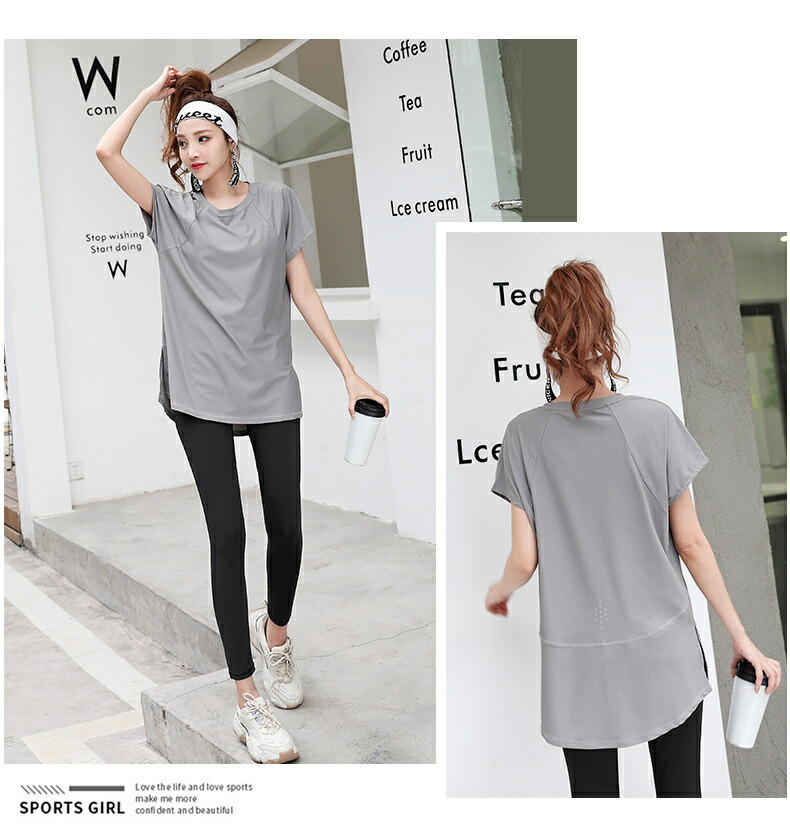 楽天市場】ヨガウェア ヨガtシャツ レディース 半袖 ヨガトップス