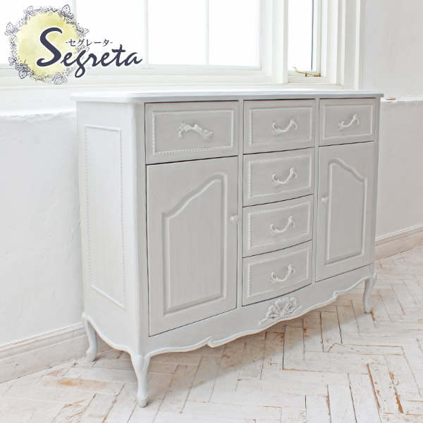楽天市場】シャビーシック アンティーク風 猫脚キャビネット【Segreta