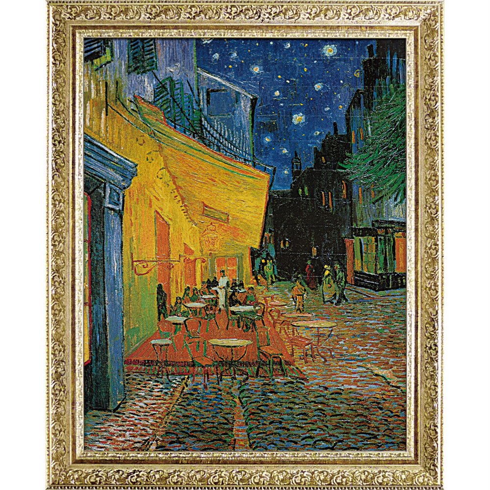楽天市場】名画 ゴッホ「夜のカフェテラス」/インテリア 額入り 額装込
