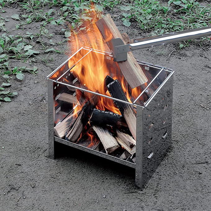 コンパクト 2WAY ステンレス製焚き火台 コンパクト 2WAY グリル 帆布製