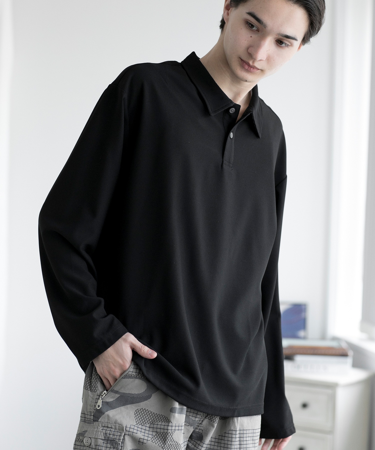 楽天市場】【SIMPLE POLO SHIRT】ポロシャツ メンズ 長袖 シンプル