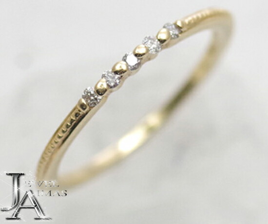 楽天市場】【agete】 アガット ダイヤモンド 5P K18YG リング 9号 中古