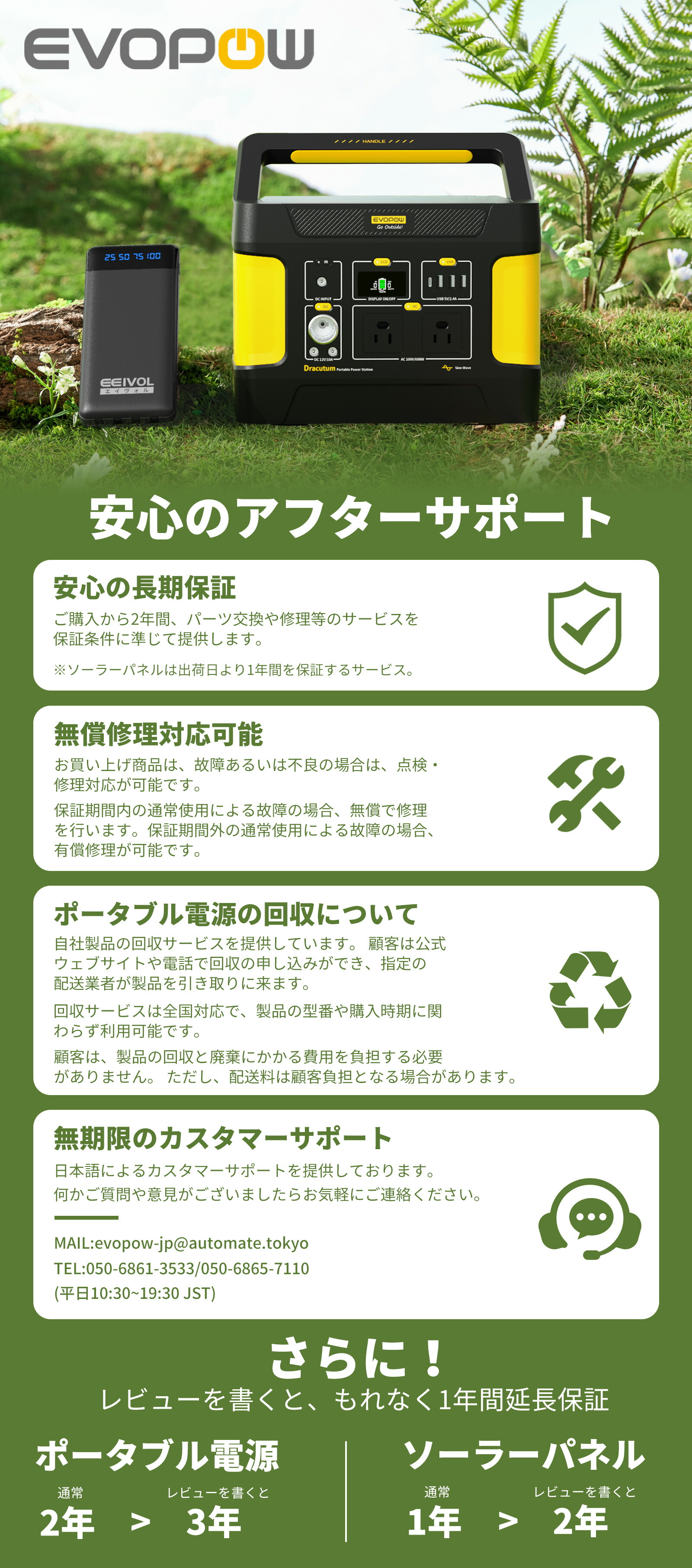 楽天市場】AIWOLL ポータブル電源400W リン酸鉄 355.2Wh 瞬間最大出力