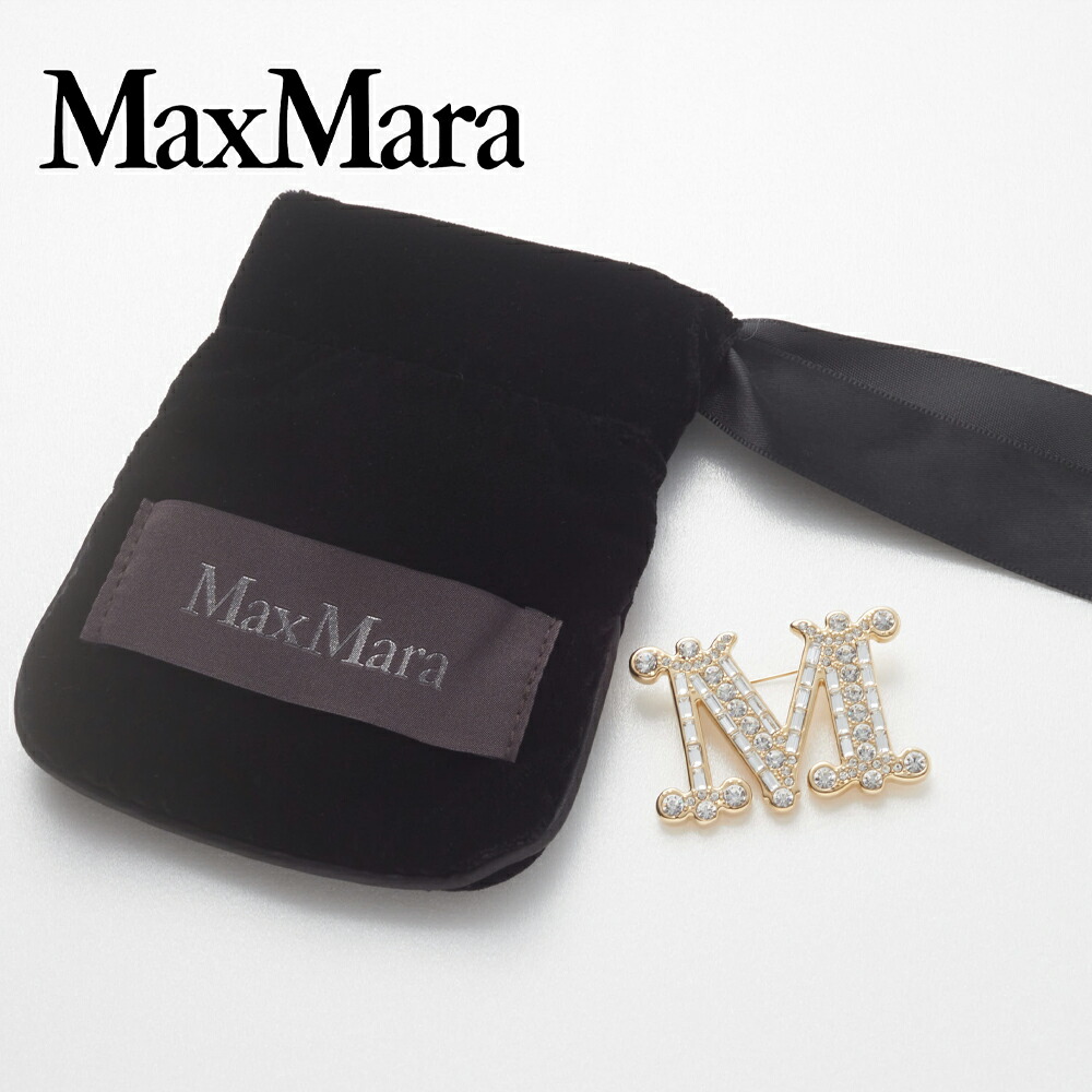 楽天市場】【本物 新品】 Max Mara クリスタル ブローチ マックス