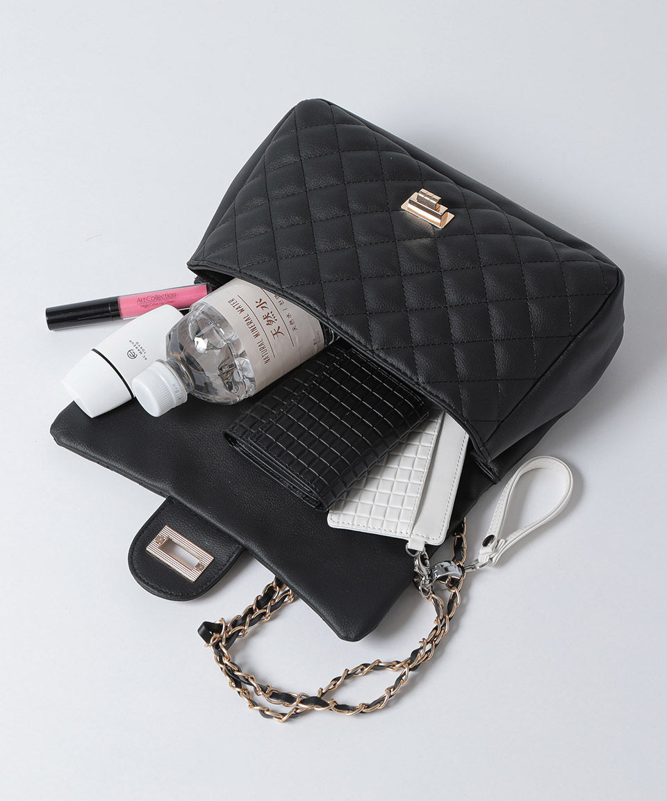 楽天市場】2WAY キルティング チェーン ショルダーバッグ ショルダー