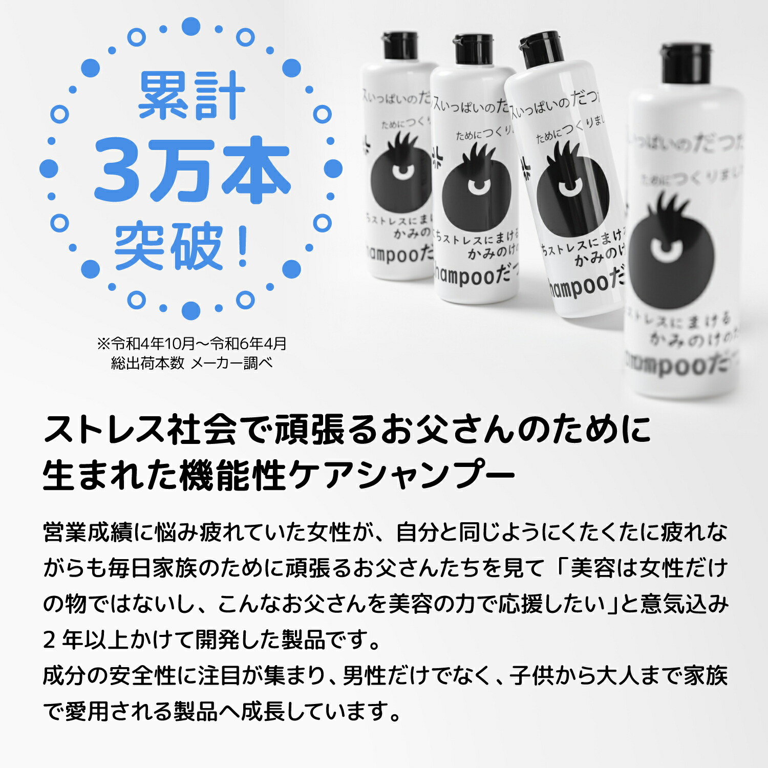 楽天市場】だつだつシャンプー 500ml 泡立つ ノンシリコン 添加物不