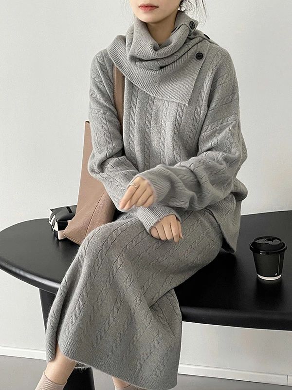 楽天市場】ニットセットアップ レディース 3点セット 上下セットアップ